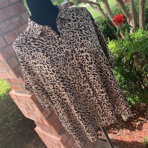 Forever 21 Cheetah print blouse NWOT